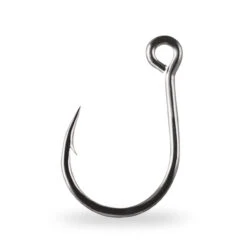 Mustad Kaiju In-Line Single 4X Strong Wide Round Bend Forged Eyed Hooks - Duratin