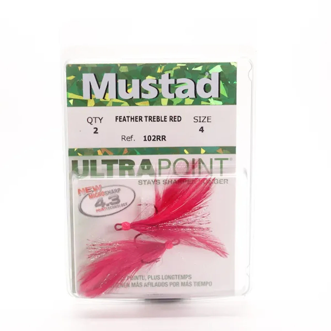 Mustad Dressed Treble - Red Hook / Red Feathers 4 Mustad Dressed Treble - Red Hook / Red Feathers - Image 2
