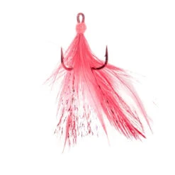 Mustad Dressed Treble - Red Hook / Red Feathers