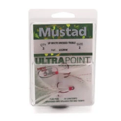 Mustad Dressed Treble - Red Hook / White Feathers 5 Mustad Dressed Treble - Red Hook / White Feathers -Outlet Tackle Reel Crate Store 102rw 1 73385.1672931104
