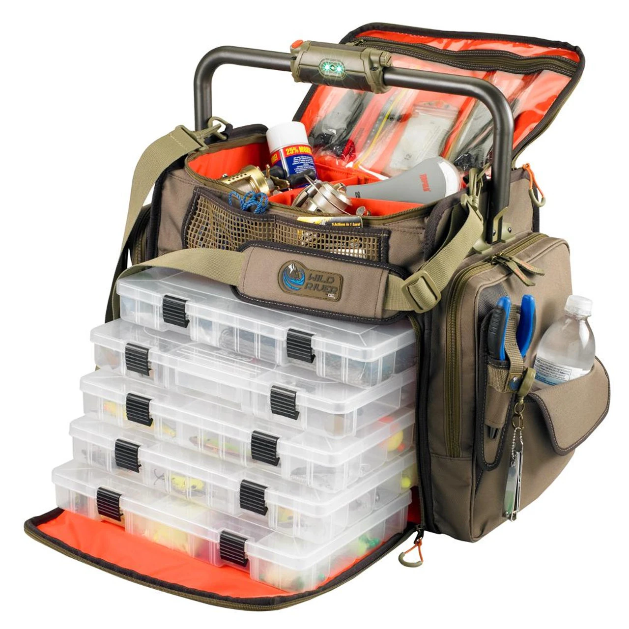 Wild River FRONTIER Lighted Bar Handle Tackle Bag W/5 PT3700 Trays - 46833 3 Wild River FRONTIER Lighted Bar Handle Tackle Bag W/5 PT3700 Trays - 46833