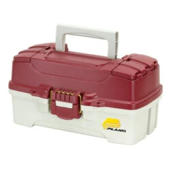 Plano 1-Tray Tackle Box W/Dual Top Access - Red Metallic/Off White - PMC620106